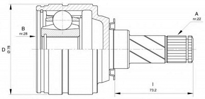 OPEN PARTS cvj542420 -  Шарнирный комплект, приводной вал